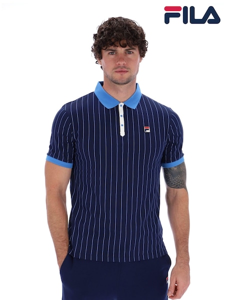 Fila Blue BB1 Striped 100% Cotton Polo Shirt (AM2095) | ₪226