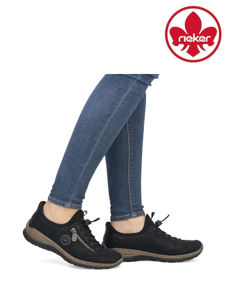 Черный - Rieker Womens Ready To Go Hand Free Trainer Shoes (AM2254) | €99