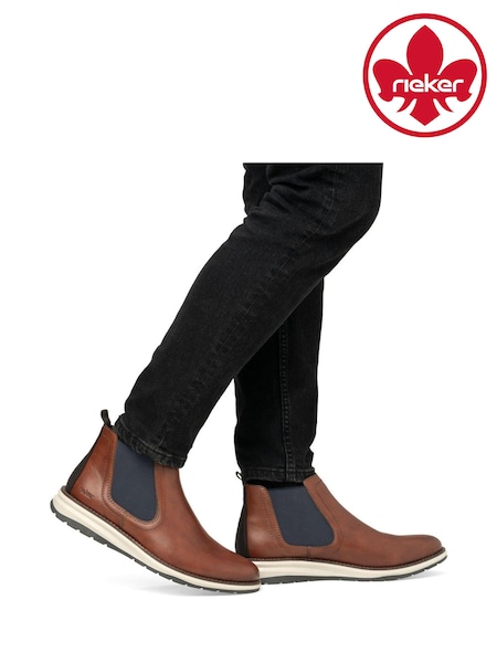 Rieker Mens Chelsea Brown Boots (AM2257) | kr1 253