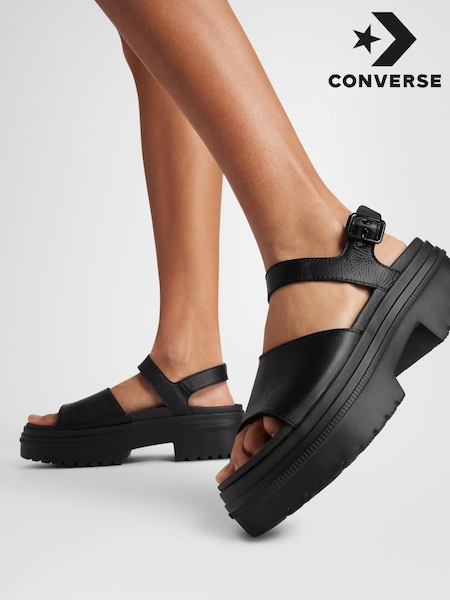 Converse Black Chuck Taylor All Star Lugged Heel Sandals (AM2334) | €83