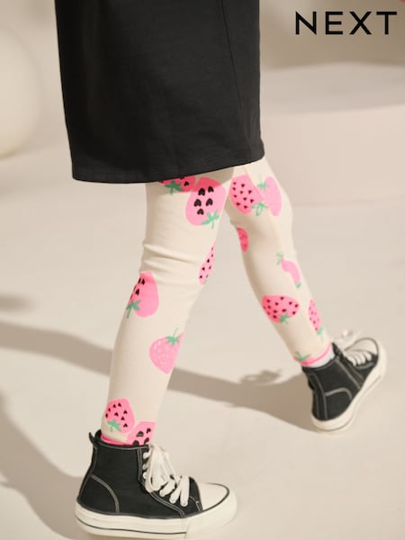 Yellow Strawberry Rib Leggings (3-16yrs) (AM2352) | €8 - €15