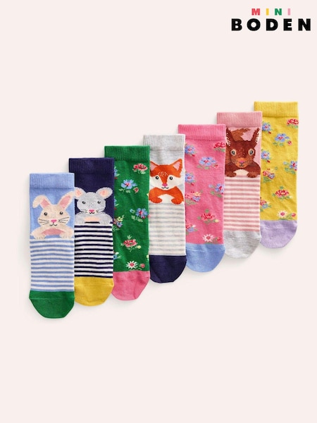 Boden Pink Socks 7 Pack (AM2371) | €26
