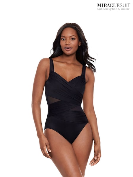 Miraclesuit Tummy Control Network Madero Black Swimsuit (AM2374) | ₪1,031