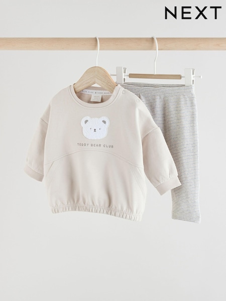 Šedá s medvídkem - Baby Sweatshirt And Leggings Set (AM2395) | 455 Kč - 530 Kč