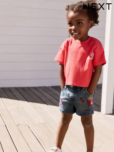 Bright Red Short Sleeve T Shirt And Shorts Set (3mths-7yrs) (AM2428) | €29 - €35