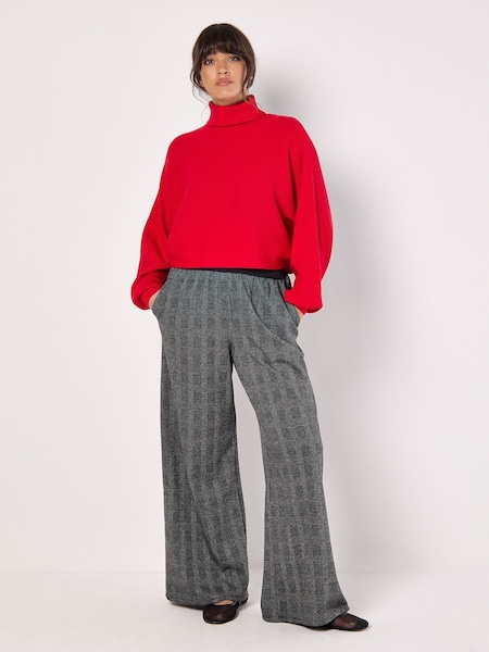 Apricot Red Roll Neck Batwing Jumper (AM2443) | €44