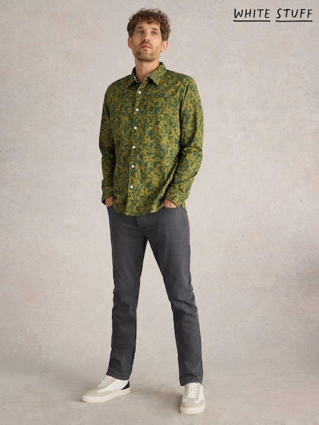 White Stuff Green Hawthorn Bird Printed Shirt (AM2492) | AED160