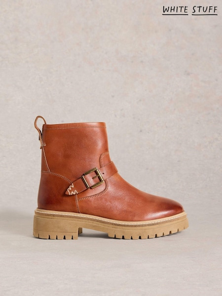 White Stuff Red Birdy Crop Biker Boots (AM2516) | AED320