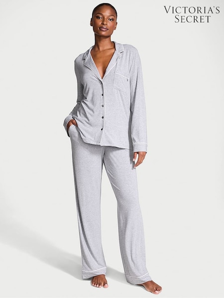 Victoria's Secret Grey Heather Modal Long Pyjama Set (AM2636) | €68