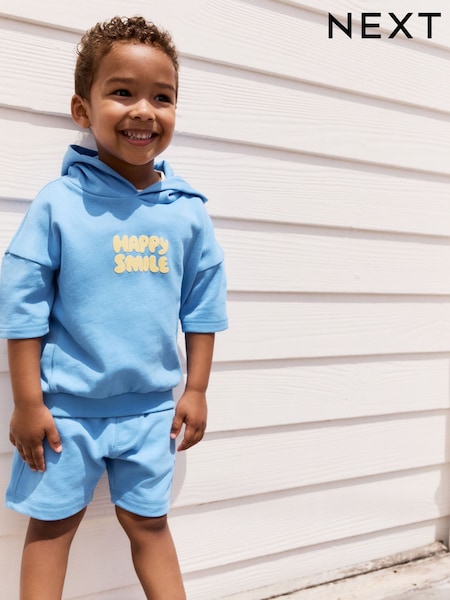 Blue/Yellow Hooded Sweatshirt and Shorts Set (3mths-8yrs) (AM2658) | €20 - €26