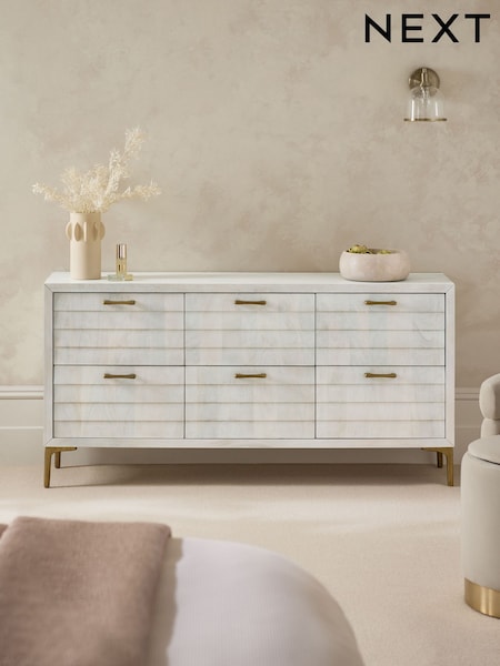 Light Natural Isla solid mango 6 Drawer Chest of Drawers (AM2677) | €1,225