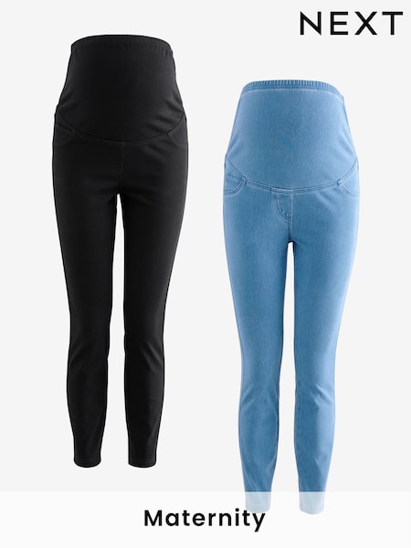 أزرق/أسود - Maternity Denim Jeggings 2 Pack (AM2693) | ‏260 ر.س.‏