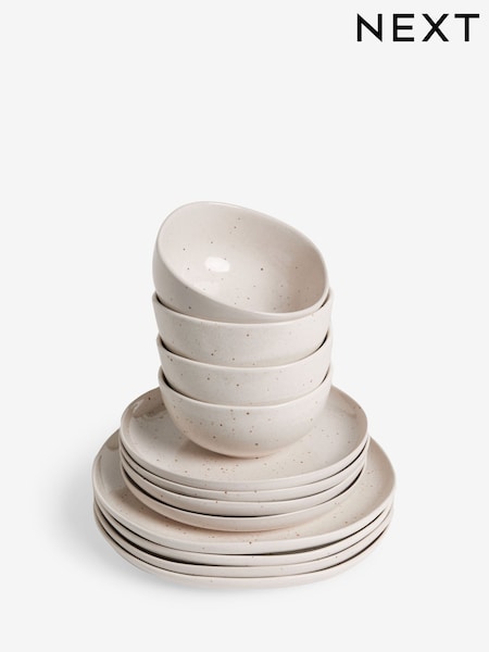 12 Piece Natural Amira Speckle Dinner Set (AM2766) | € 98