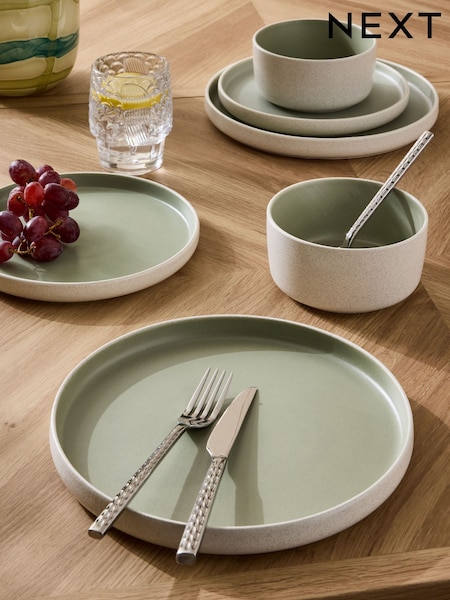 12 Piece Sage Green Otis Dinner Set (AM2767) | AED278
