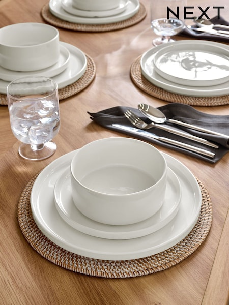 12 Piece White Flynn Dinner Set (AM2769) | 245 QAR