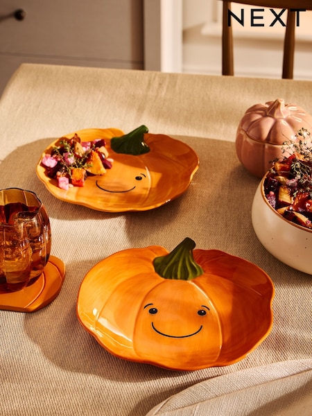 Set of 2 Orange Autumn Pumpkin Side Plates (AM2771) | €18
