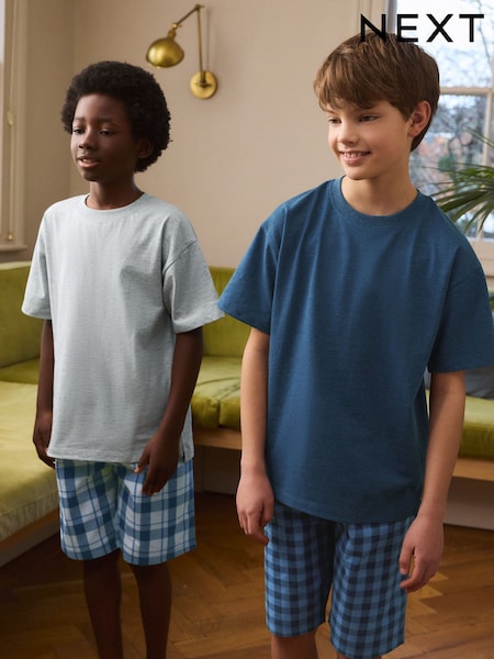 Marineblau/Grau - Check Woven Pyjamas 2 Pack (1.5-16yrs) (AM2780) | 31 € - 41 €