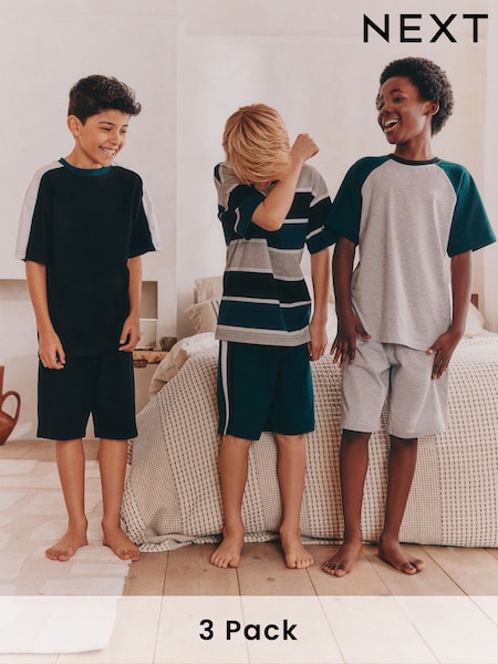 Negro/verde - Short Pyjamas 3 Pack (3-16yrs) (AM2788) | 36 € - 46 €