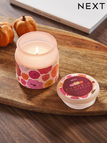 Orange Autumnal Pumpkin Ginger Chai Mini Candle (AM2823) | €9