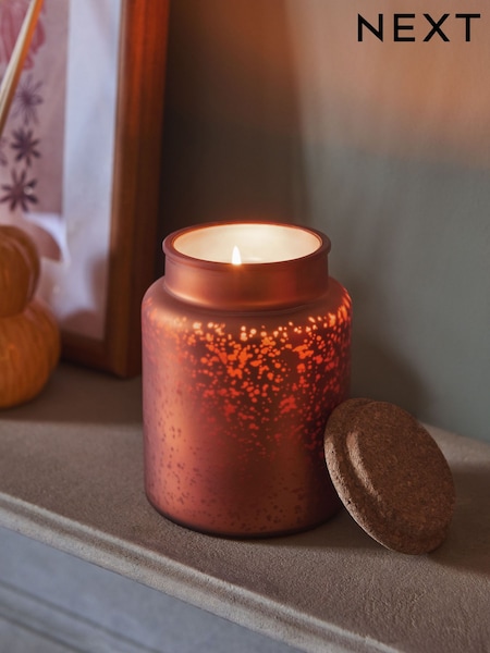 Orange Autumnal Pumpkin Ginger Chai Jar Candle (AM2825) | €18