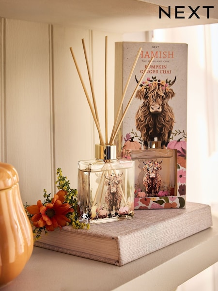 Hamish the Highland Cow Pumpkin Ginger Chai 70ml Diffuser (AM2832) | €11