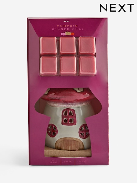 Natural Spiced Pomegranate Mushroom Burner and Wax Melt Set (AM2845) | €19.50