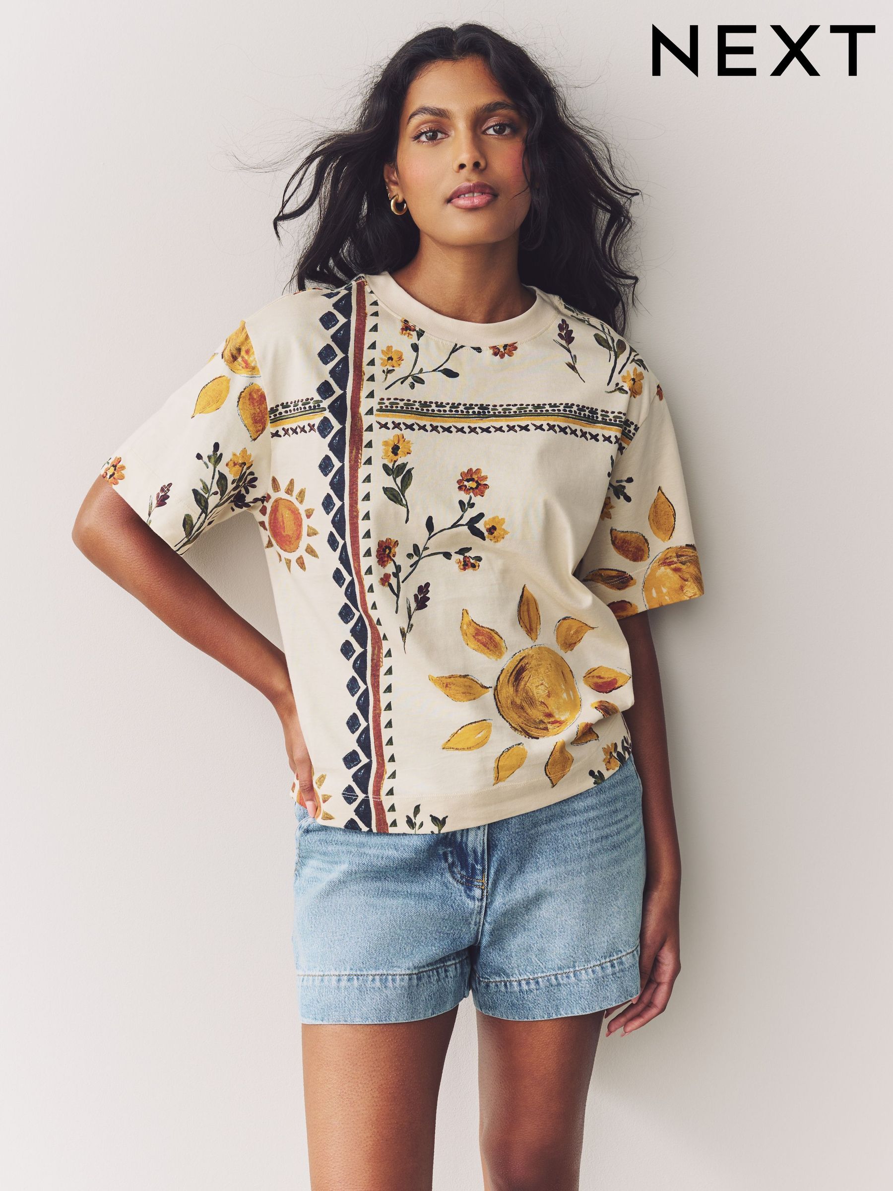 Women's Cream Floral Garden Print Blouse | ME+EM