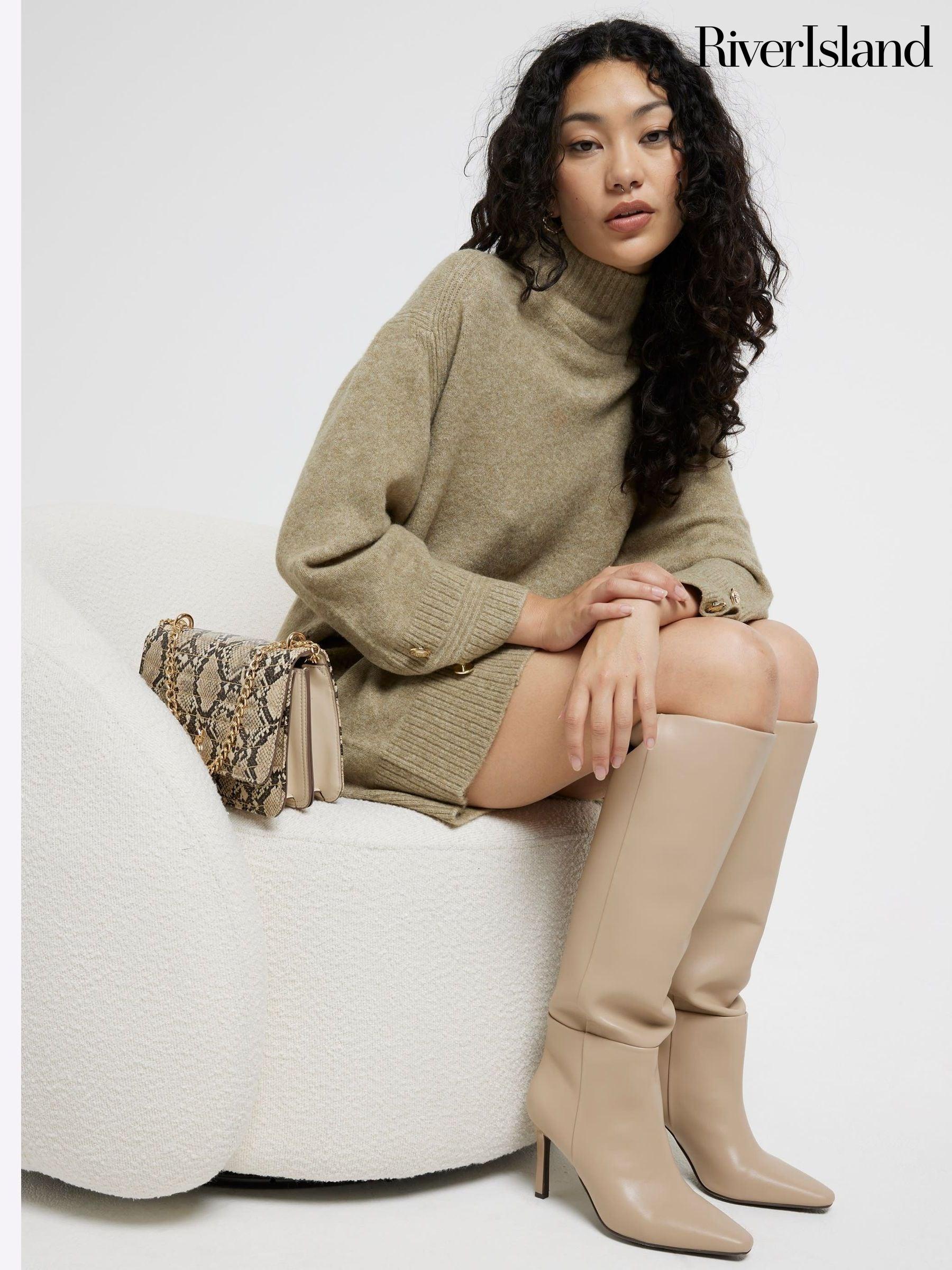River island green jumper on sale