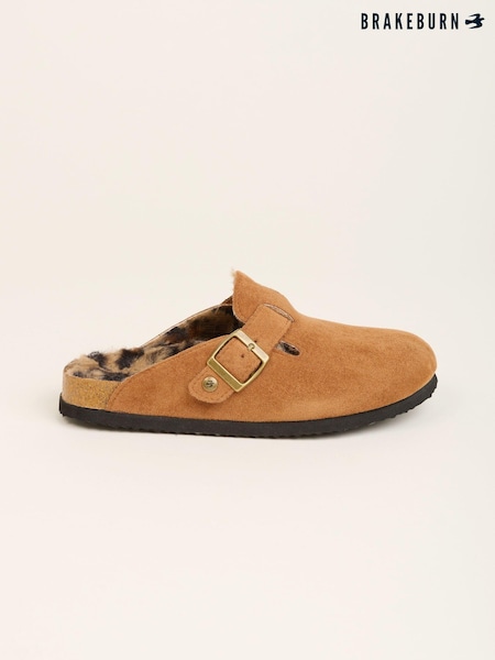 Brakeburn Brown Chestnut Buckle Slippers (AM3208) | €23