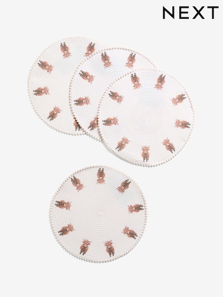Set of 4 Hamish The Highland Cow Pom Trim Placemats (AM3215) | € 19