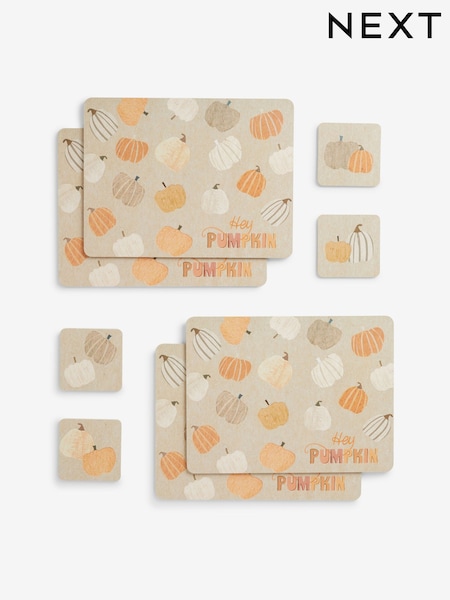 Set of 4 Pumpkin Placemats and Coasters (AM3219) | € 23