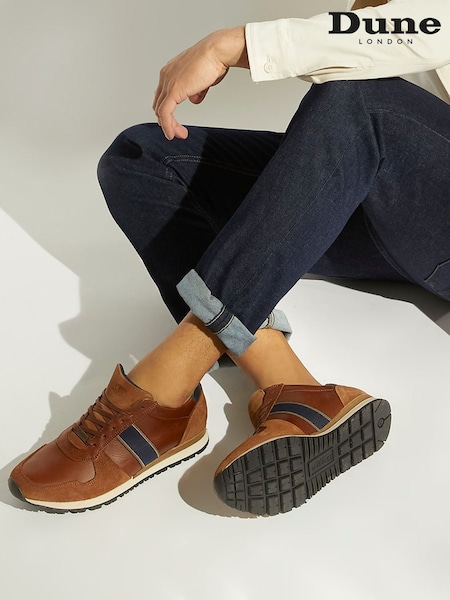 Ruskea - Leveä lesti - Dune London Treck Stripe Webbing Runner Trainers (AM3276) | €172