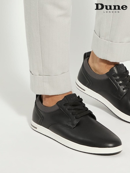 Negru - Extra lat - Pantofi sport cu detaliu culoare Dune London Travels (AM3287) | 313 LEI