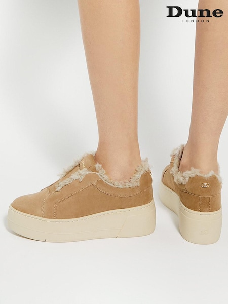 Dune London Brown Esthie Slip On Trainers (AM3291) | €142