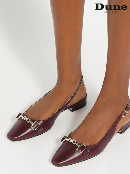 Črna - Dune London Hopewell Snaffle Slingback Shoes (AM3296) | € 67