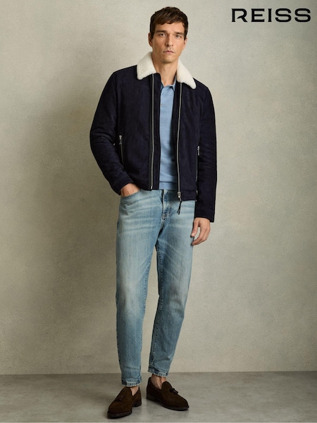Reiss Sandon Suede Shearling-Collar Jacket (AM3305) | €1,215