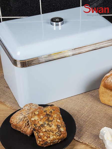 Swan Blue Retro Bread Bin (AM3315) | €40