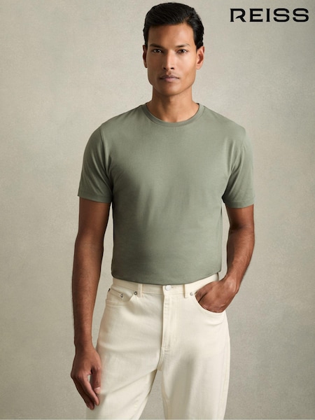 Reiss Dark Sage Bless Marl Crew Neck T-Shirt (AM3323) | € 44