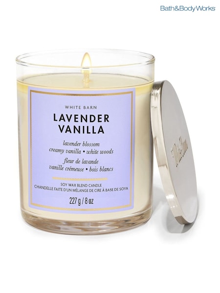 Bath & Body Works Clear Lavender Vanilla Single Wick Candle 8 oz / 227 g (AM3485) | €26