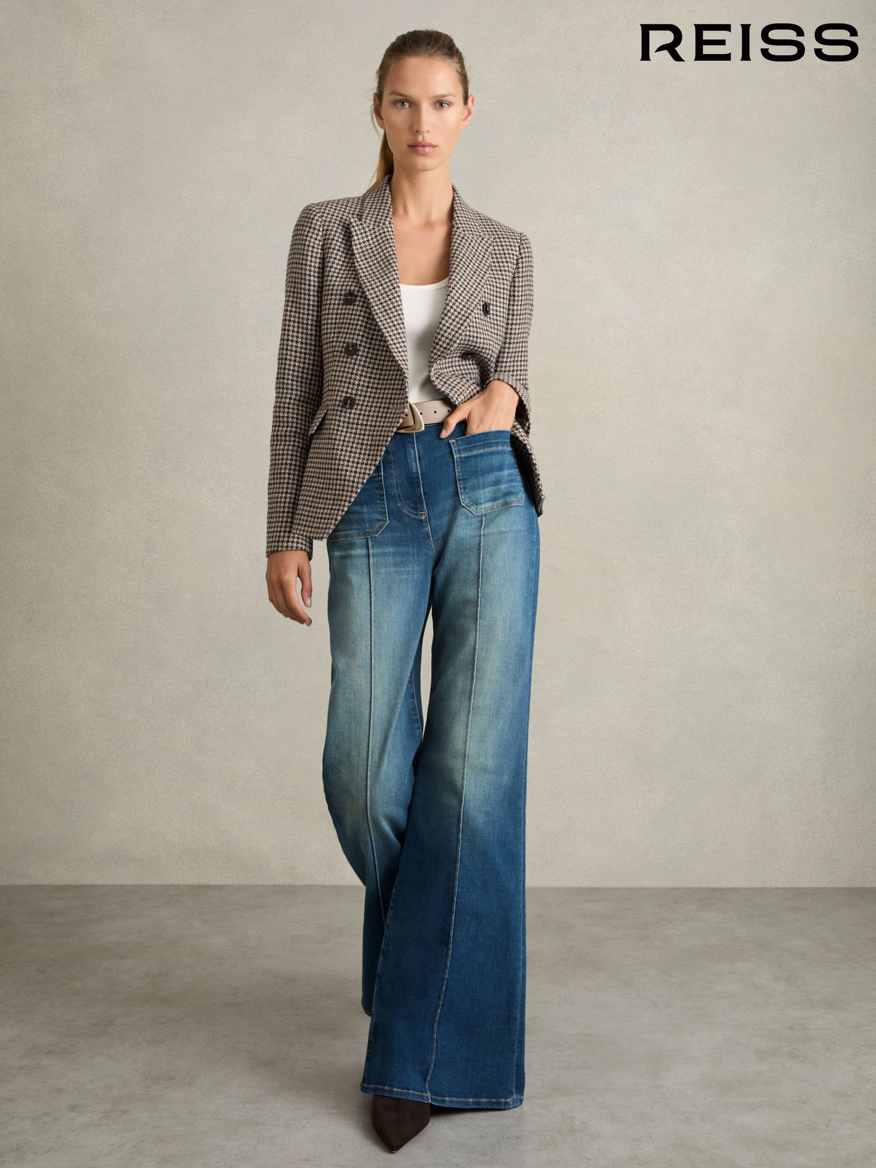 Women s Blazer Check Long Sleeve Tailoring Next Luxembourg