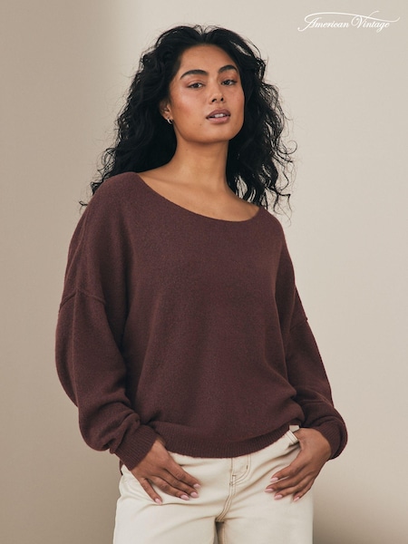 American Vintage Damsville Brown Jumper (AM3801) | ‏553‏₪