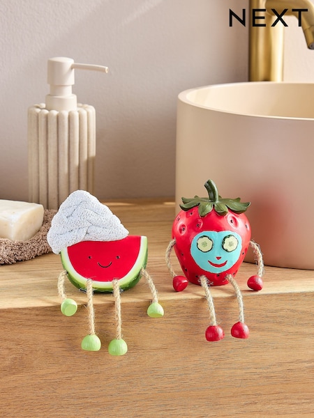 Set Of 2 Spa Strawberry And Watermelon Ornaments (AM3851) | ‏6 د.ك.‏