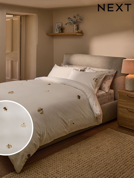 Natural Tufted Brushed Pumpkin Duvet Cover and Pillowcase Set (AM3868) | €53 - €92