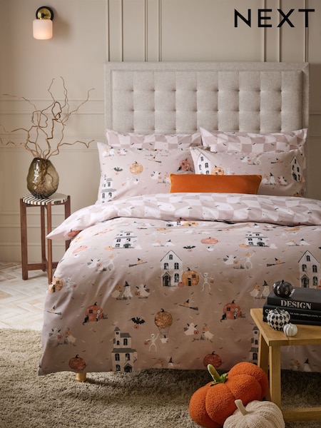 Natural Halloween Ghost Duvet Cover and Pillowcase Set (AM3878) | €19 - €39
