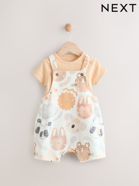 Mineral Character Jersey 100% Cotton Dungaree and Bodysuit Baby Set (0mths-2yrs) (AM3891) | €22 - €25