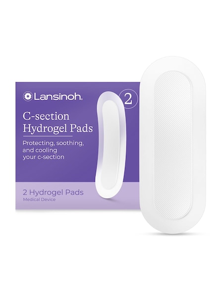 White - Lansinoh C-section Hydrogel Pads 2 Pack