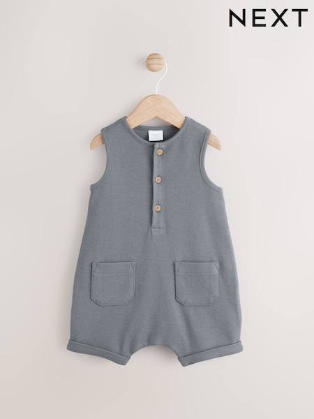 Charcoal Grey Baby Jersey 100% Cotton Romper (AM3907) | kr134 - kr167