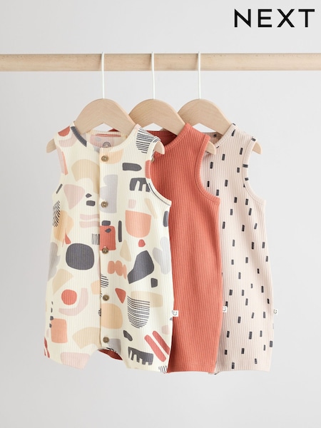 Neutral Baby 100% Cotton Vest Rompers 3 Pack (AM3922) | €26 - €32