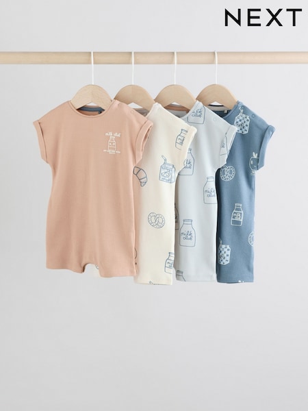 Azul - 100% Cotton Baby Rompers 4 Pack (AM3926) | 29 € - 35 €