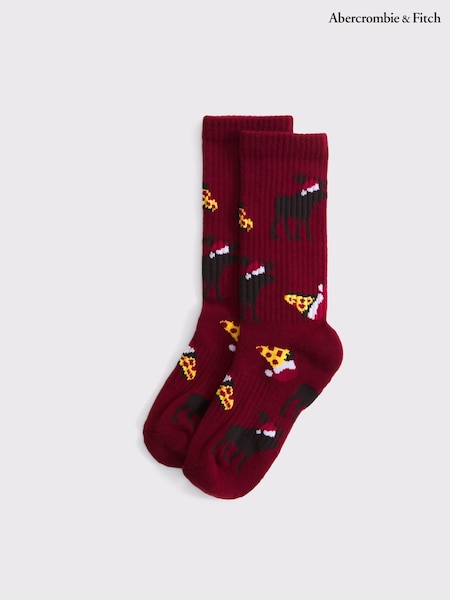 Abercrombie & Fitch Blue Christmas Print Socks (AM3937) | R$ 110